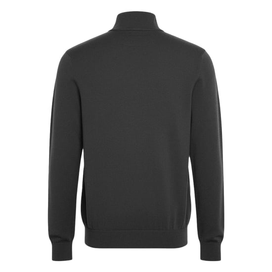 Lyle & Scott Mens Eagle Merino Wool tröja med kvarts dragkedja (Grått) - Image 3