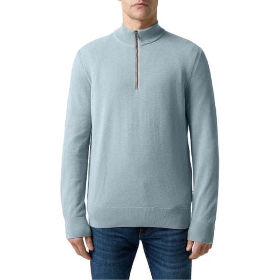 Boss Mens Ebrando-P Knitted Half Zip Jumper (Pastel Blue) - Image 1