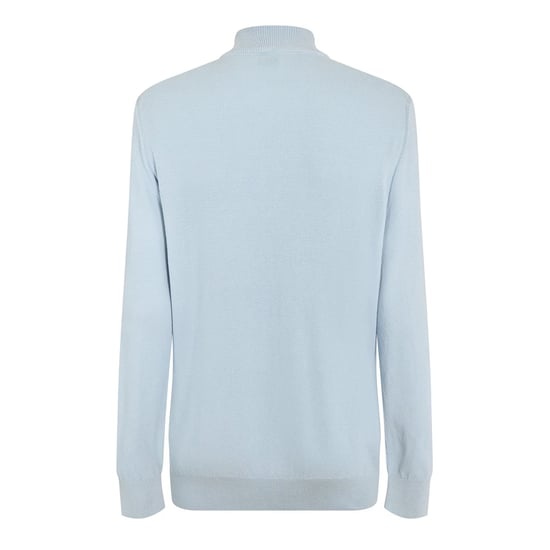 Boss Mens Ebrando-P Knitted Half Zip Jumper (Pastel Blue) - Image 3