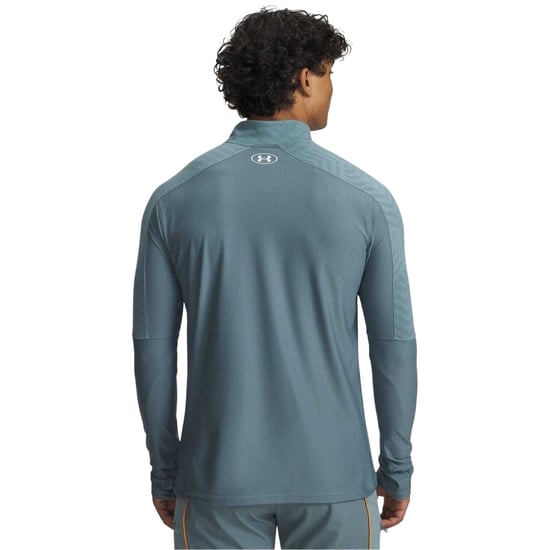 Under Armour Heren Challenger Pro Quarter Zip Midlayer (Grijs/Oranje) - Image 2