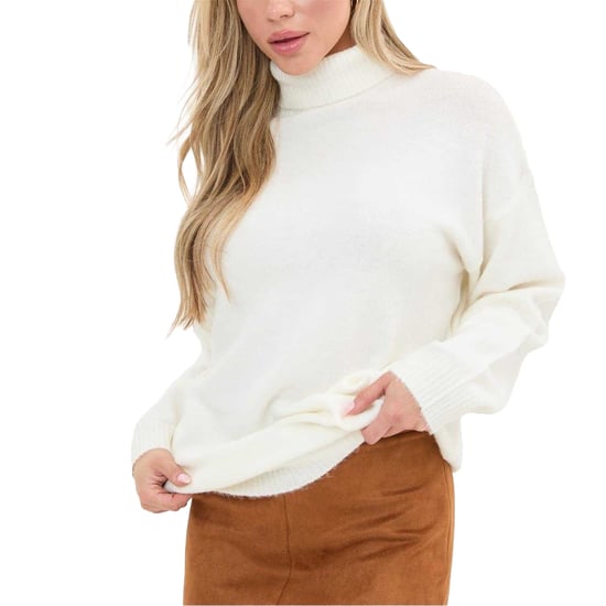 I Saw It First Unisex Adult Roll Neck Jumper (Cream) - Image 2