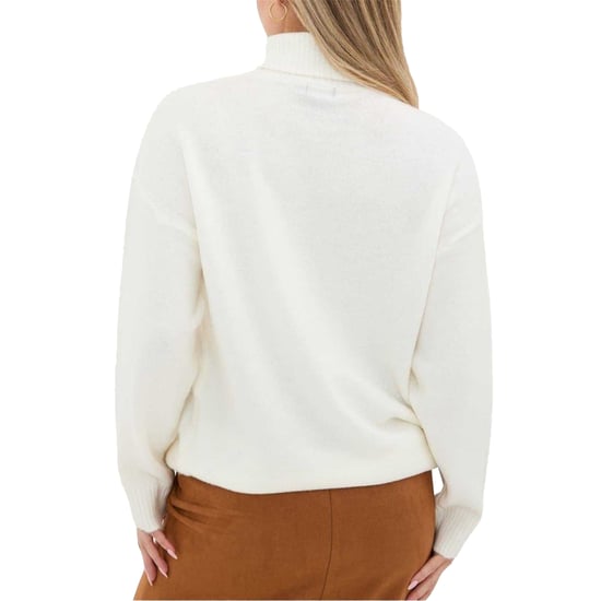 I Saw It First Unisex Adult Roll Neck Jumper (Cream) - Image 3