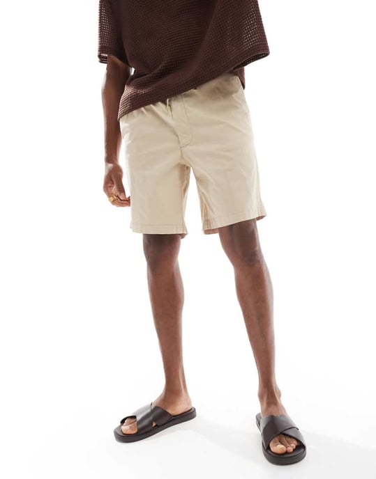 Jack & Jones loose fit chino short in beige - Image 2