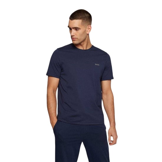 Boss Heren T-shirt met ronde hals en korte mouwen in mix-and-match-stijl (Marine) - Image 3