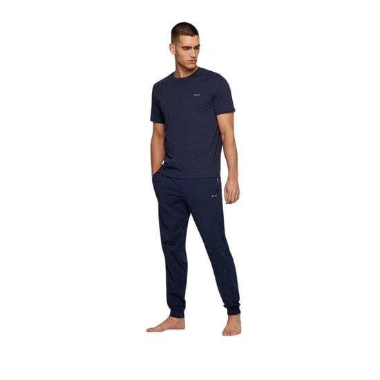 Boss Heren T-shirt met ronde hals en korte mouwen in mix-and-match-stijl (Marine) - Image 4