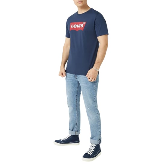 Levis Mens Batwing Logo T-Shirt (Navy/Red) - Image 4