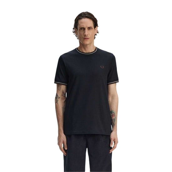 Fred Perry Tipped T-Shirt för herrar (Marinblått) - Image 1