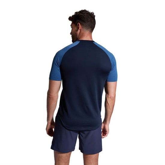 Canterbury Mens Elt Crew Neck Slim Raglan Athletic T-Shirt (Navy Marl) - Image 2