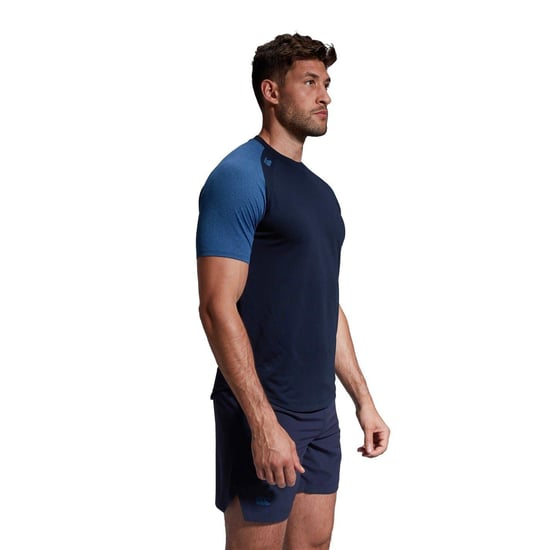 Canterbury Mens Elt Crew Neck Slim Raglan Athletic T-Shirt (Navy Marl) - Image 3