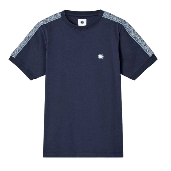 Pretty Green Mens Paisley Taped T-Shirt (Navy) - Image 1