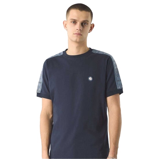 Pretty Green Mens Paisley Taped T-Shirt (Navy) - Image 3