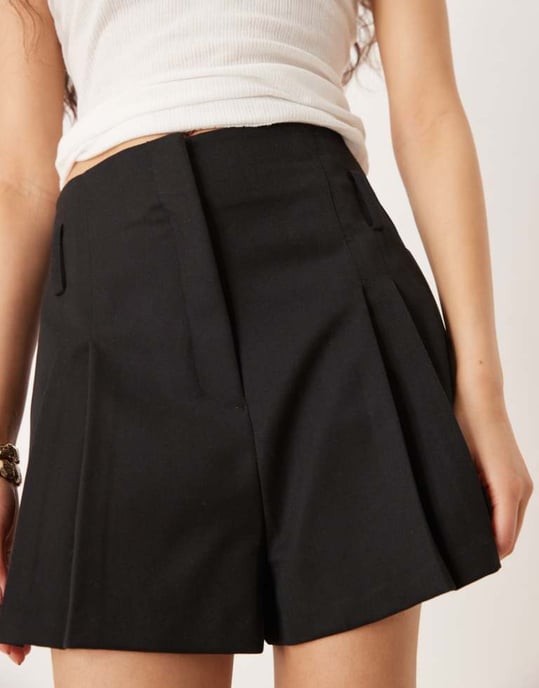 ASOS DESIGN tailored high waist short in black - Image 3
