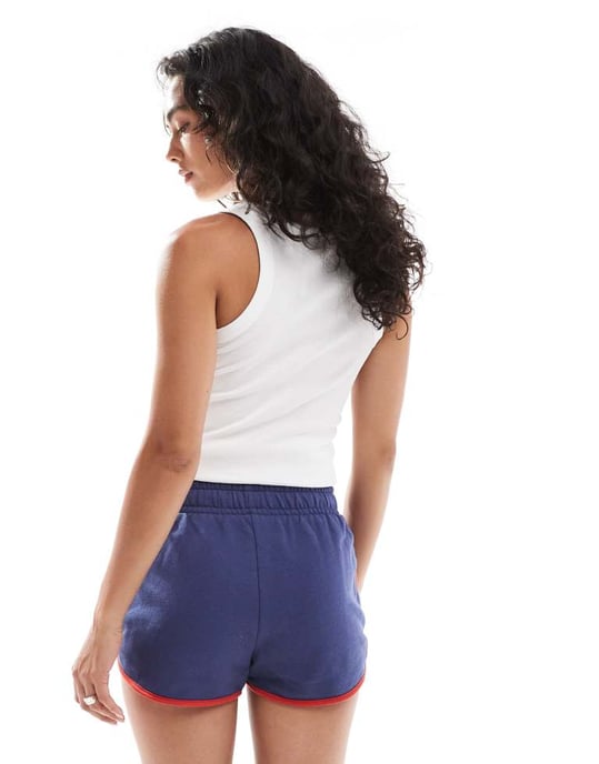 Cotton On dolphin hem micro mini short in oxford blue - Image 4