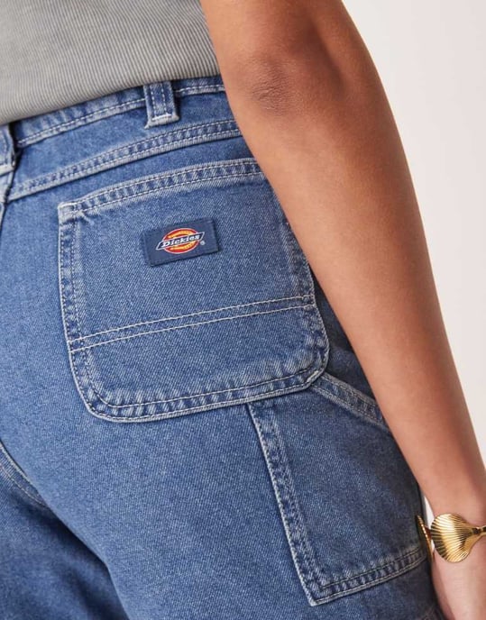 Dickies carpenter regular fit denim shorts in classic blue - Image 4