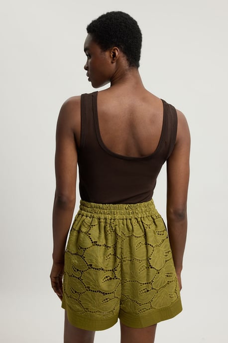 Cutwork Cotton Woven Short - Image 3