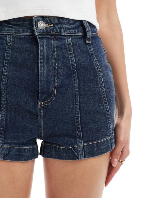 Cotton On high rise micro denim short in seaside blue - Image 2