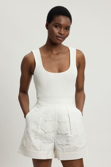 Cutwork Cotton Woven Short - Image 2