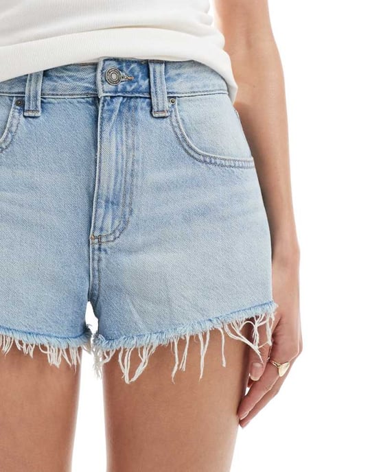 Cotton On cheeky denim short in sunfaded blue - Image 4