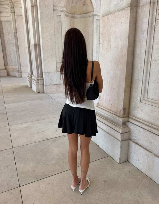 Labelrail x Barbara Ines skirt overlay shorts in black - Image 3