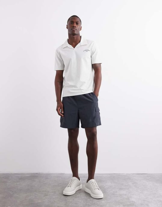 Cotton On cargo short in washed black - Image 1