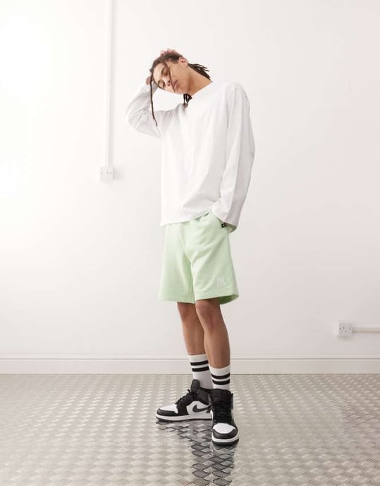 47 Brand NY Yankees shorts in mint green - Image 1