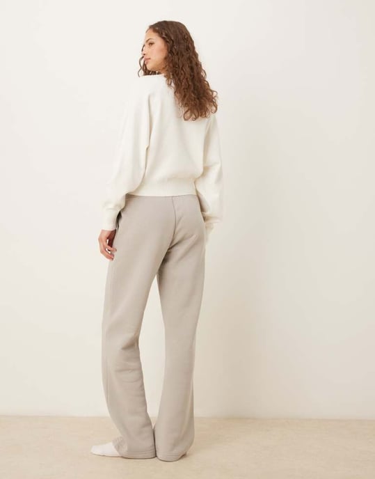 Gina Tricot straight leg joggers in light grey - Image 4
