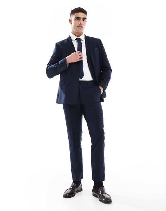 French Connection formal suit trousers co-ord in marine navy - Image 1