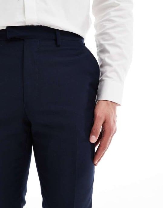 French Connection formal suit trousers co-ord in marine navy - Image 2