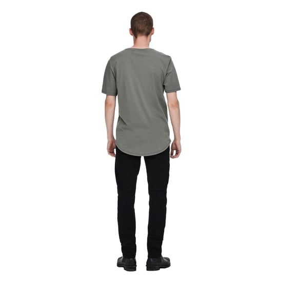 Only and Sons Heren Crew Hals Oversized T-shirt (Grijs) - Image 5
