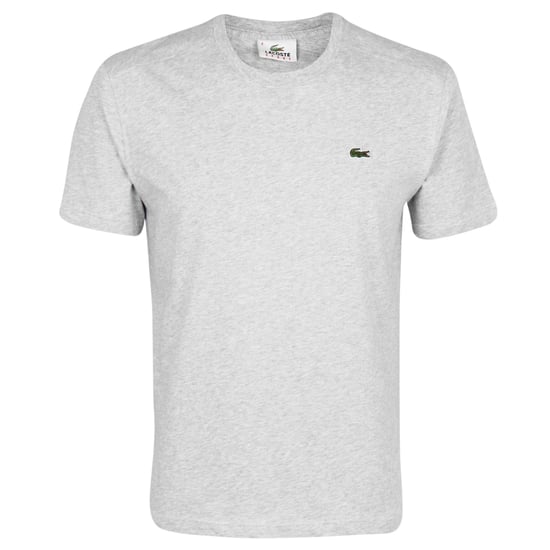 Lacoste Mens Logo Premium Cotton T-Shirt (Light Grey) - Image 2