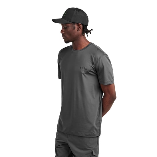 Boss Heren Wedstrijd Logo Crew Hals T-shirt (Grijs) - Image 1