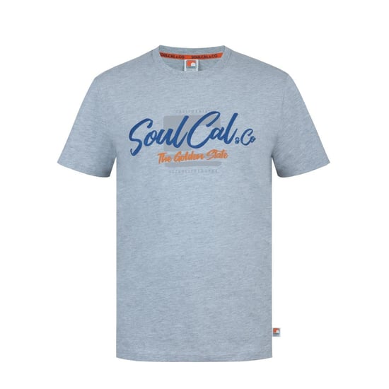 SoulCal Mens Back Print T-Shirt (Grey Marl) - Image 1