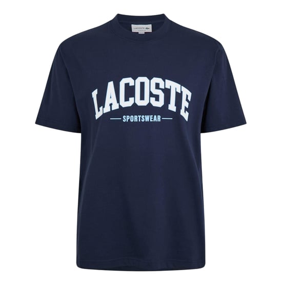 Lacoste Unisex Adult Arched Logo T-Shirt (Navy) - Image 1