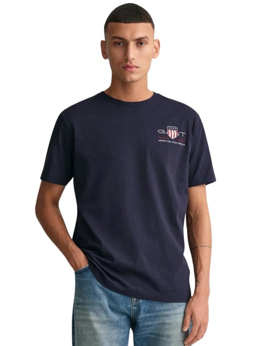 Gant | Mens Embroidered Archive Shield T-Shirt - Image 1