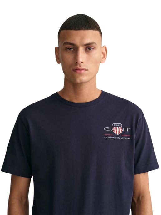 Gant | Mens Embroidered Archive Shield T-Shirt - Image 3