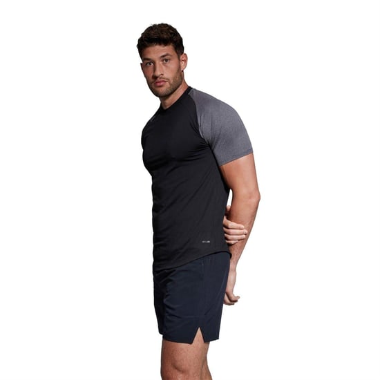 Canterbury Mens Elt Crew Neck Slim Raglan Athletic T-Shirt (Black Marl) - Image 3