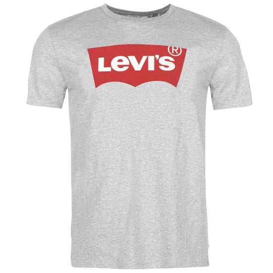 Levis Mens Batwing Logo T-Shirt (Grey/Red) - Image 1