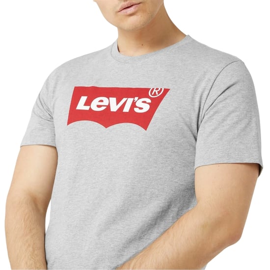 Levis Mens Batwing Logo T-Shirt (Grey/Red) - Image 3