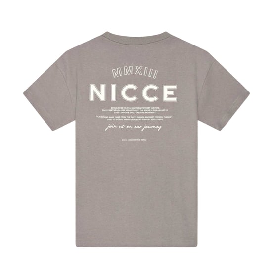 Nicce Heren Crew Hals Oversized T-shirt (Grijs) - Image 2