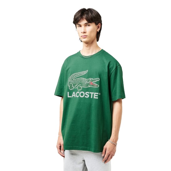 Lacoste Mens Crocodile Print Regular T-Shirt (Green) - Image 3