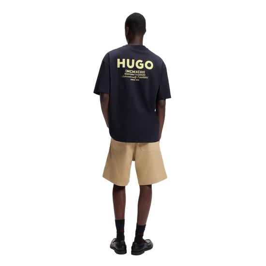 Hugo Boss Mens Nalono Cotton T-Shirt (Navy Blue) - Image 3