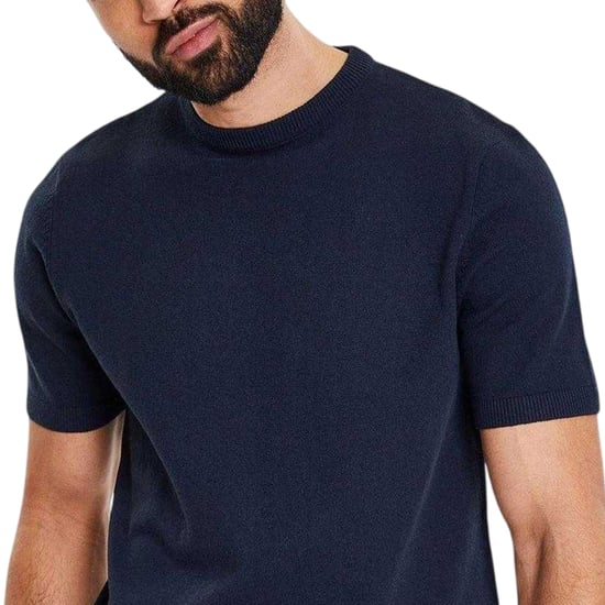 Threadbare Heren Crew Neck Regular T-shirt (Marine) - Image 3