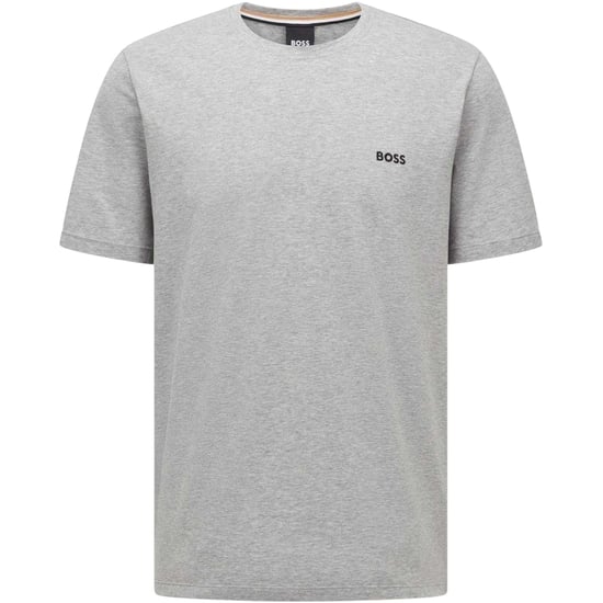 Boss Mens Mixmatch Crew Neck Short-Sleeved T-Shirt (Medium Grey) - Image 2