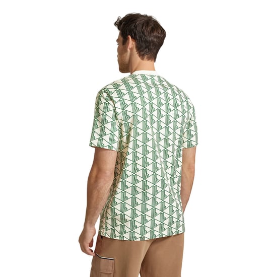 Lacoste Mens All-Over Print Regular T-Shirt (Green) - Image 3