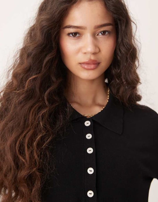 JDY polo in black - Image 2