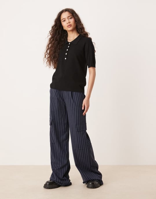 JDY polo in black - Image 3