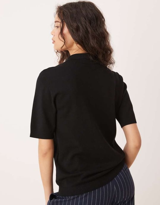 JDY polo in black - Image 4