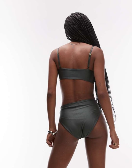 Allsaints talaria bikinibottom in fir green - Image 3