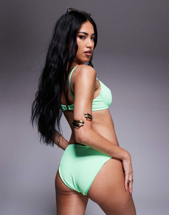 Boux Avenue ibiza brazilian bikini bottom in green - Image 4