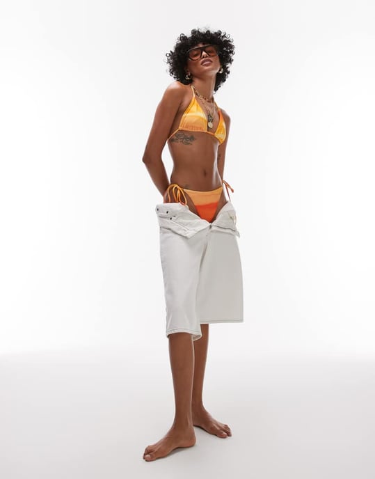 Topshop Cyprus triangle sunset print in multi - Image 2